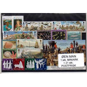 &Oslash;en Man - 1 Stk Miniark - 21 Stk. Postfrisk