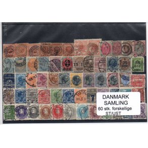 Danmark Samling - 60 Stk. Forskellige Stemplet/ustemplet
