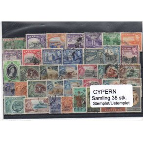 Cypern Samling - 38 Stk. Stemplet/Ustemplet