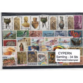 Cypern Samling - 34 Stk. Stemplet/Ustemplet