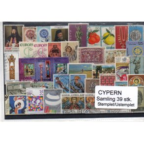 Cypern Samling - 39 Stk. Stemplet/Ustemplet