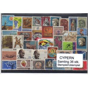 Cypern Samling - 36 Stk. Stemplet/Ustemplet