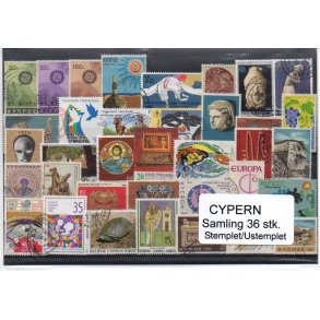 Cypern Samling - 36 Stk. Stemplet/Ustemplet