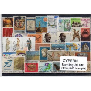 Cypern Samling - 36 Stk. Stemplet/Ustemplet