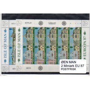 &Oslash;en Man - 2 Stk Miniark Europa 87 - Postfrisk
