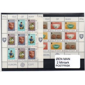 &Oslash;en Man - 2 Stk Miniark Europa 76 - Postfrisk