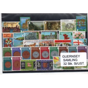 Guernsey Samling - 32 Stk Stemplet/ustemplet
