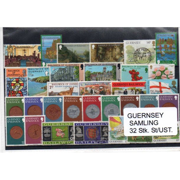 Guernsey Samling - 32 Stk Stemplet/ustemplet