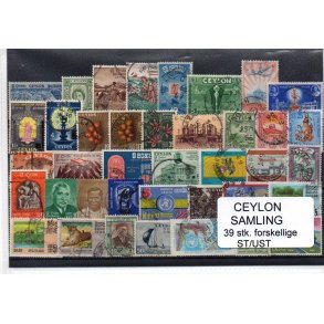 Ceylon Samling - 39 Stk. Stemplet/Ustemplet