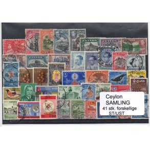 Ceylon Samling - 41 Stk. Stemplet/Ustemplet
