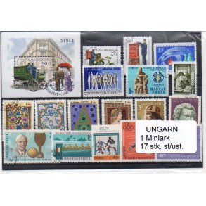 Ungarn Samling - 1 Miniark - 17 Stk. Stemplet / Ustemplet