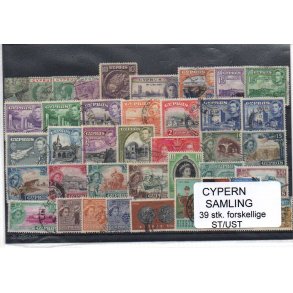 Cypern Samling - 39 Stk. Stemplet/Ustemplet