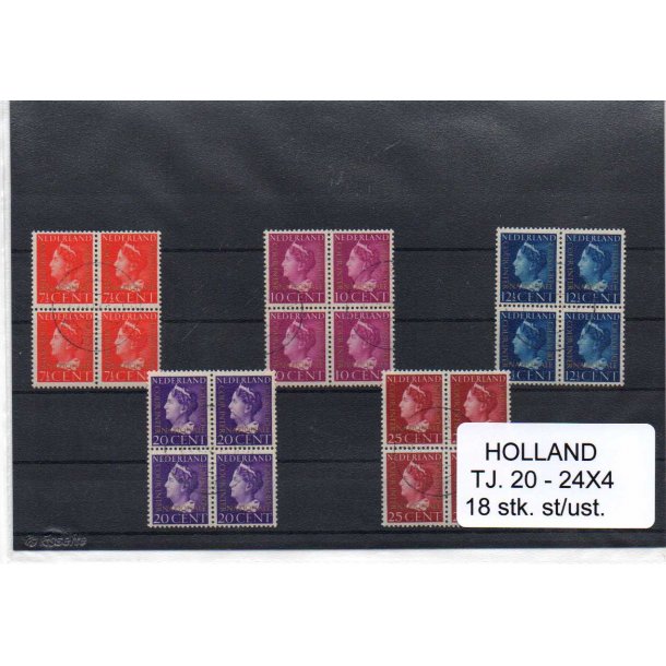Holland - Tj. 20 - 24X4 - Stemplet