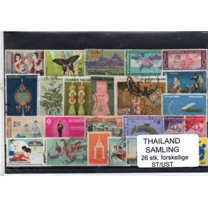 Thailand Samling - 26 Stk. Stempler/Ustemplet