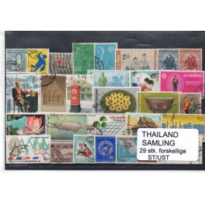 Thailand Samling - 29 Stk. Stempler/Ustemplet