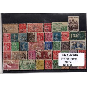 Frankrig Perfiner 39 stk. Stemplet/Ustemplet