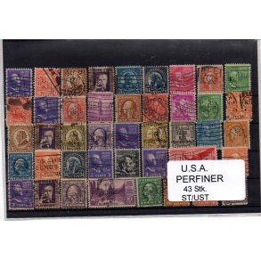 U.S.A. Perfiner 43 stk. Stemplet/Ustemplet