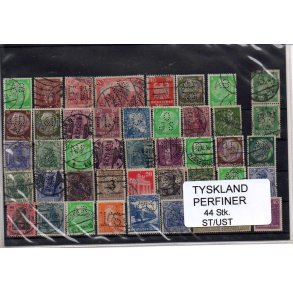 Tyskland Perfiner 44 stk. Stemplet/Ustemplet