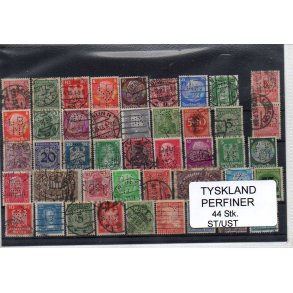 Tyskland Perfiner 44 stk. Stemplet/Ustemplet