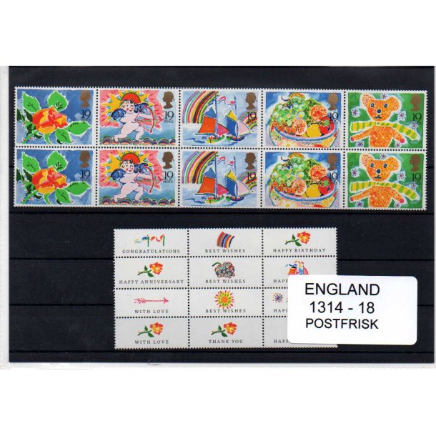 England - Afa 1314- 18 - Postfrisk