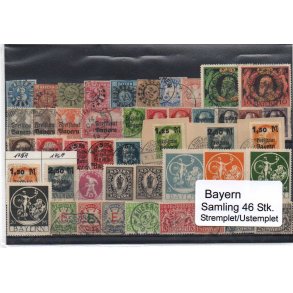Bayern Samling - 46 Stk. Stemplet/Ustemplet