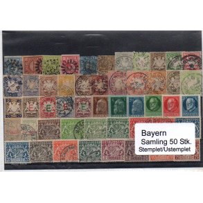 Bayern Samling - 50 Stk. Stemplet/ Ustemplet