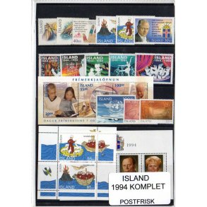 Island 1994 - Komplet Postfrisk