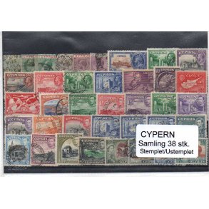 Cypern Samling - 38 Stk. Stemplet/Ustemplet