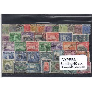 Cypern Samling - 40 Stk. Stemplet/Ustemplet