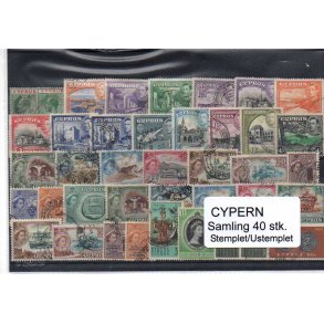Cypern Samling - 40 Stk. Stemplet/Ustemplet