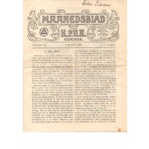Mnedsblad for K.F.U.M. Odense - September 1930
