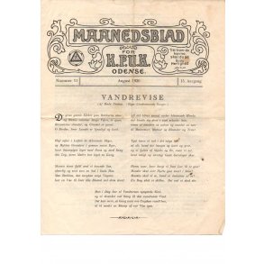 Månedsblad for K.F.U.M. Odense - August 1930