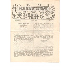 Månedsblad for K.F.U.M. Odense - Januar 1930