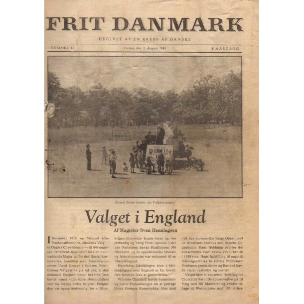 Frit Danmark 3. August 1945