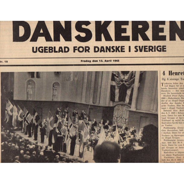 9. April - S&aelig;rnummer - Danskeren - 6. April 1945