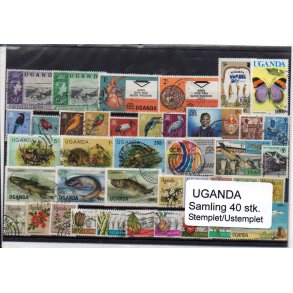 Uganda Samling - 40 Stk. Stenplet/Ustemplet.