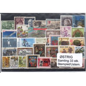 Østrig Samling 33 Stk. Stemplet/Usemplet