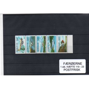 F&aelig;r&oslash;erne - 1 stk. H&aelig;fteblok 119-23 Postfrisk