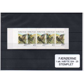 F&aelig;r&oslash;erne - 1 stk. H&aelig;fte 324 - 25 Stemplet