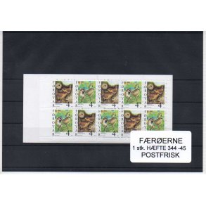 F&aelig;r&oslash;erne - 1 stk. H&aelig;fte 344 - 45 - Postfrisk