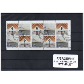 F&aelig;r&oslash;erne - 1 stk. H&aelig;fteblok 337 - 38 - Stemplet