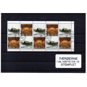 F&aelig;r&oslash;erne - 1 stk. H&aelig;fteblok 318 -19 - Stemplet