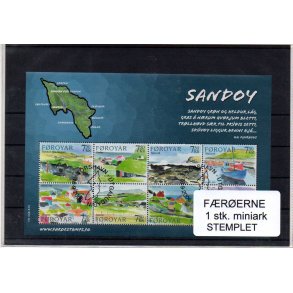 F&aelig;r&oslash;erne - 1 Stk. Miniark - Stemplet