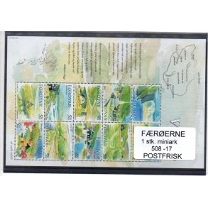 F&aelig;r&oslash;erne - 1 Stk. Miniark 508-17 - Postfrisk