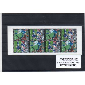 F&aelig;r&oslash;erne - 1 Stk. H&aelig;fte 491 - 92 - Postfrisk