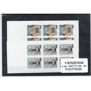 F&aelig;r&oslash;erne - 2 Stk. H&aelig;fte 358 - 359 - Postfrisk