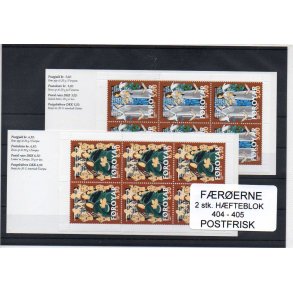 F&aelig;r&oslash;erne - 2 Stk. H&aelig;fte 404 - 405 - Postfrisk