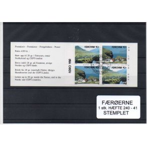 F&aelig;r&oslash;erne - 1 Stk. H&aelig;fte 240 -41 - Stemplet