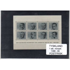 Tyskland Miniark AFA 1388 - 95 - Postfrisk