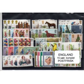 England - 15 St Komplet - Postfrisk